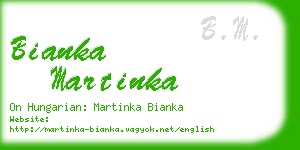 bianka martinka business card